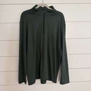 Greg Norman Men's XXL Performance Stretch Pullover 1/4 Zip Green Golf Lightweigh